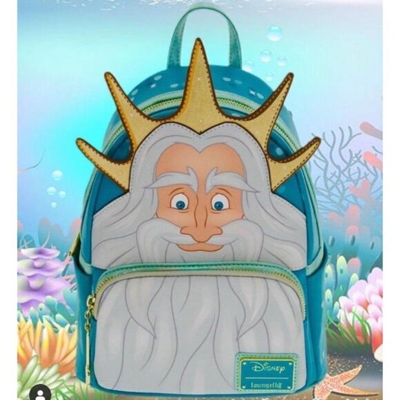 Loungefly Disney Little Mermaid King Triton Mini Backpack